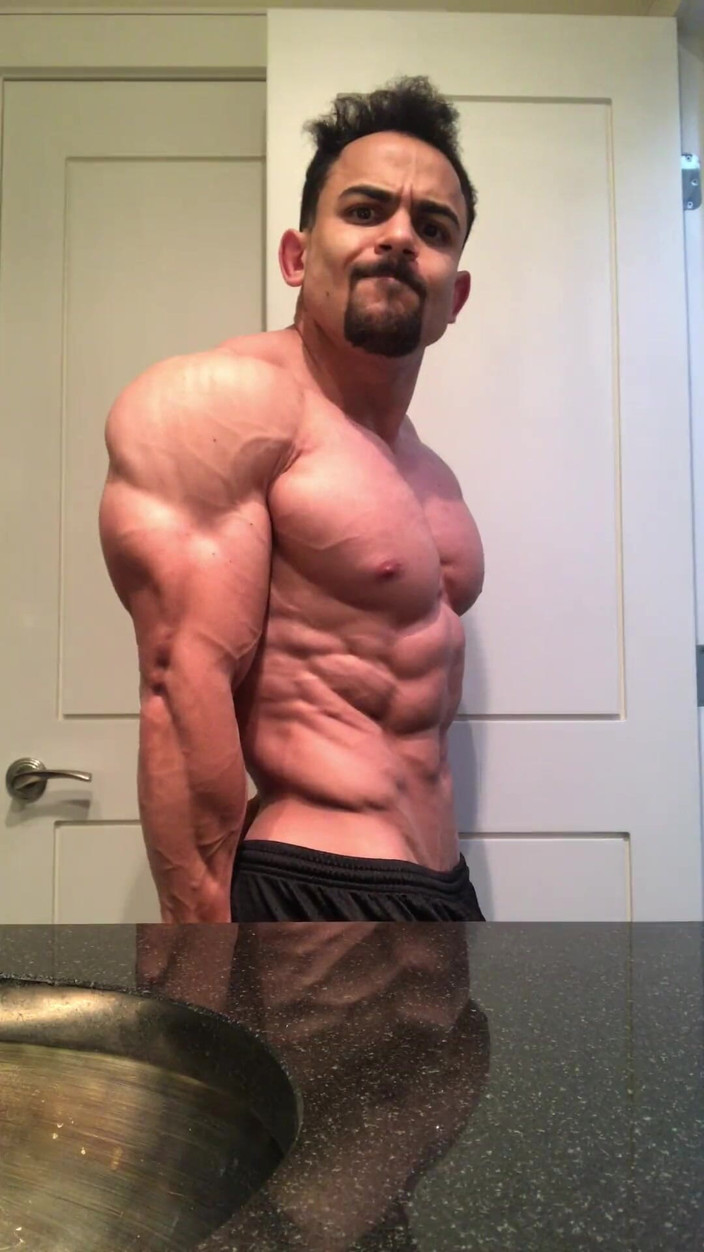 Benji Bastian: Jacked Bodybuilder Benji Bastian Flexing His Huge, Shredded, Muscles