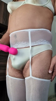 Neues Shein-Dessous-Set, weiches Nylon verursacht eine Erektion auf meiner Sissy, weiches und heißes Spermashot