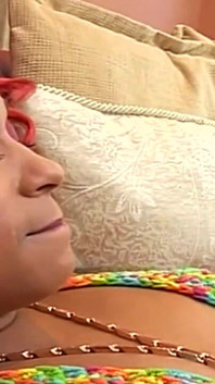 Chunky Black Pussy with Colored Hairs Gets Fucked by a Big Black Cock