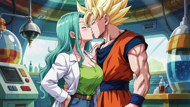 Sdanimacionescol: Goku využívá toho, že Vegeta není tam na návštěvě Bulmy. Porno...