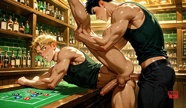Yaoitube: Yaoi - Blonďatá Twink ve sbírce obrázků v gay baru