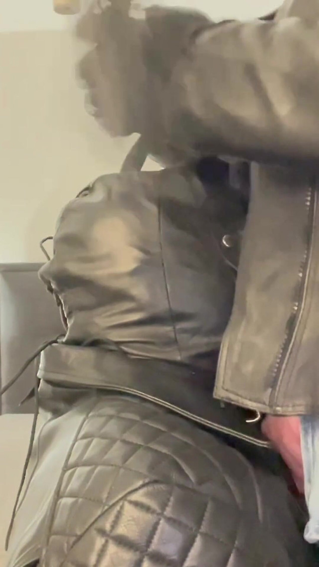 Interracial Leather BDSM Full Copy Extraction (Black smoking muscle stepdad)