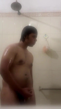 Young Desi Twink Gets Hard in the Shower