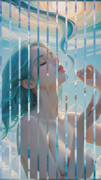 Emerging From Violet-turquoise Vortex