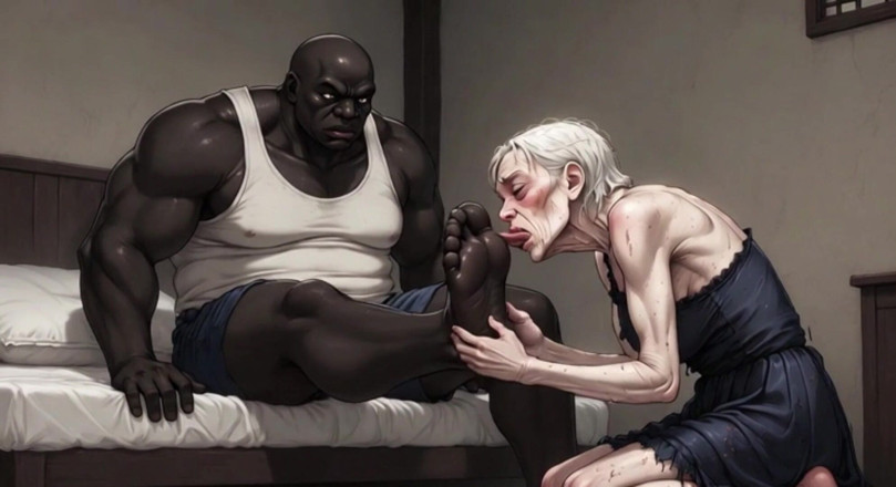 YOUR BEST FANTASY: Avó escrava de 90 anos lambendo pés gigantes de homem negro -...
