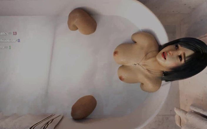 Dirty GamesXxX: LISA : Une fille sexy se masturbe dans la baignoire, épisode 40