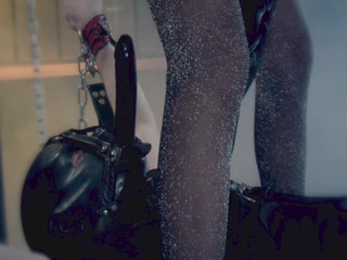 DARVASEX: Luscious Babes Scene-4 blonde in Latex Lingerie Jerking off in...