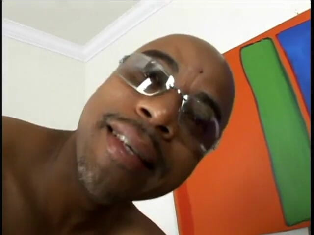 Hot and Wet: Black stud wearing glasses fucks shaved cunt of sexy ebony...
