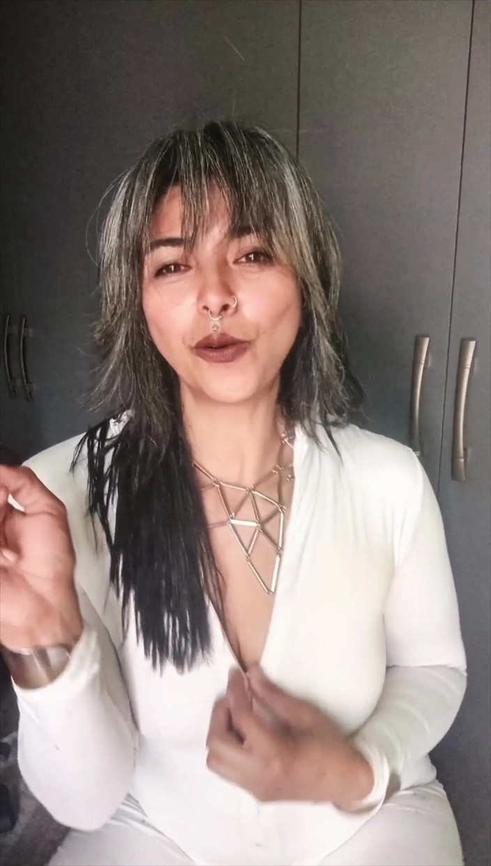 Casia Castro: White Outfit Smqoking Instructions - Topless Tease