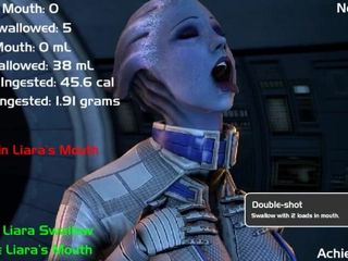 LoveSkySan69: Liara - Mass Effect - jugando con contenedor de basura, por Loveskysan