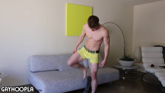 Gay Hoopla: Fit All-american Nick Paul Jerks His Uncut Cock