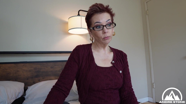 Andre Stone: Sexy Redhead GILF Tutor Ruby Lynne Distracts You From Studies