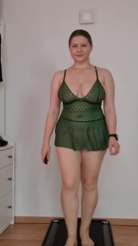 Tease lingerie treadmill - berjalan dengan pakaian rumah yang lucu dengan goyang-goyang