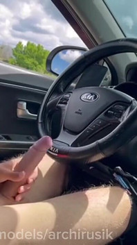 A Hot Twink Cruise on the Highway, Stepdaddy Jerked Me off on the Road and Fucked Me Roughly Bareback! Exclusive.