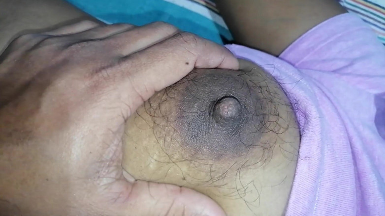 Sweety In Bed: Asian with Bushy Hairy Tits Full Body Strip Before Intense...