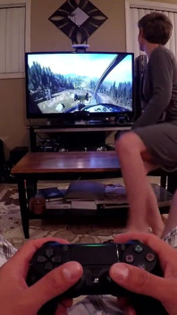 Sucking His Cock While He Games Cum on Tits