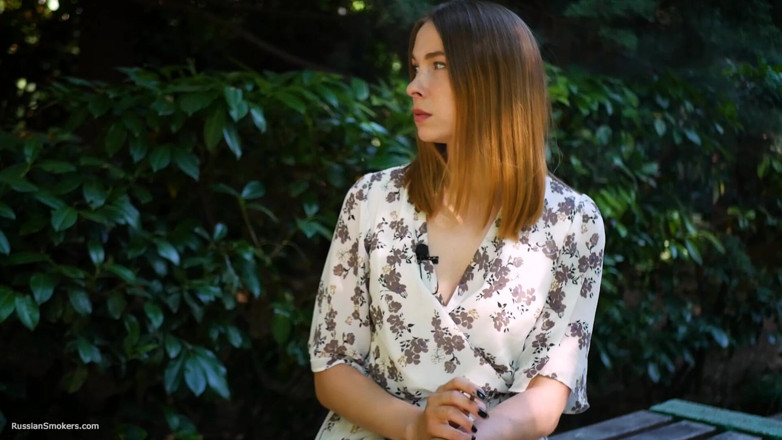 Russian Smokers: Evgeniya Is Smoking Strong Cigarette