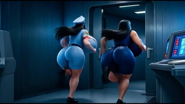 Hot girl dancing: Kaptan memur karakolu, uzun versiyon, ai animasyon