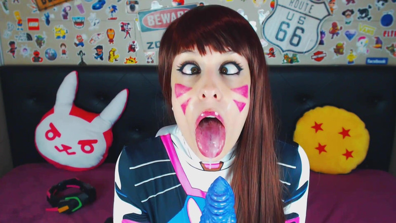 Candystart Videos: Ahegao Dva s Fantasy dildo a výstřikem na obličej