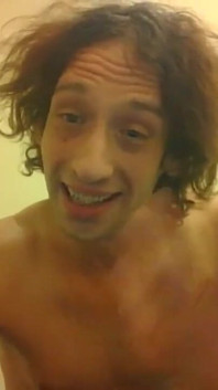 Topless Transgirl Touching Her Eyes