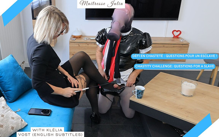 DeesseJulia: Interactief: kuisheidsuitdaging: vragen voor een slaaf - Maitresse Julia