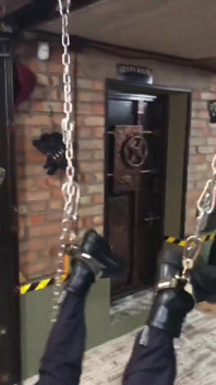Military Man Catch Young Cop and Bondage Him in Bunker