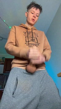 Huge Cumshot From a Skinny Boy with a Surprisingly Big Cock