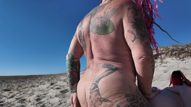 Domina Dark: Pup Gets Fucked on the Beach