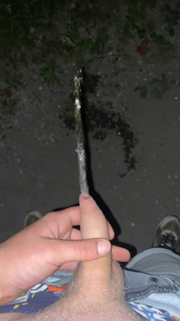 Teen Boy Pissing Outdoor