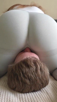 Big Ass Facesitting in Grey Yoga Pants