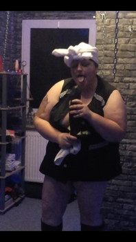 Sexy Housewife in a Lab Coat Cleans Intensively with Sexy Dildos