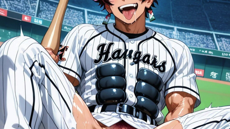 Trans-Men FTM Hentai: Femboy Ftm Shoving a Baseball Bat up Her Wide Asshole....
