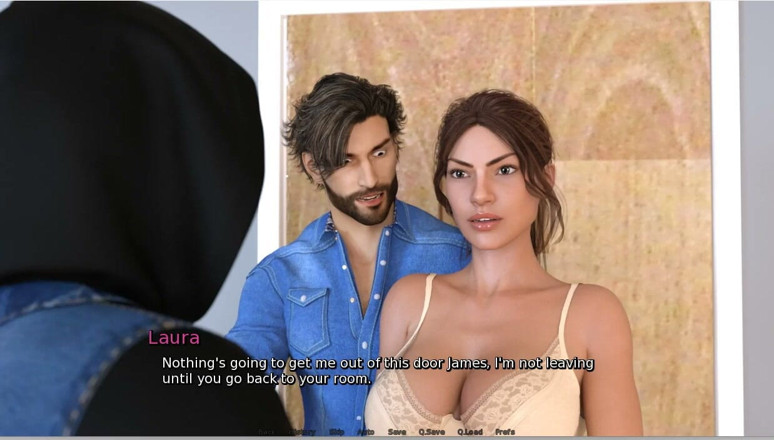 XXX Games Bunk: Laura Lustful Secret - Gameplay - Roleplay - Landlady Gets Fingering in Front...