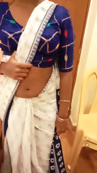 Desi Tamil Wife Renu Panties Body Show & Slow Saree Dressing Tease for Secret Bestie! Indianhotwifex