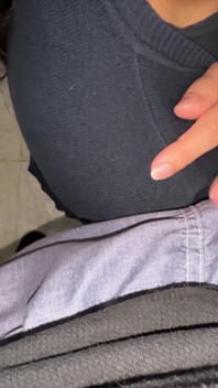 He Puts His Penis on Her Shoulder and She Grabs It.