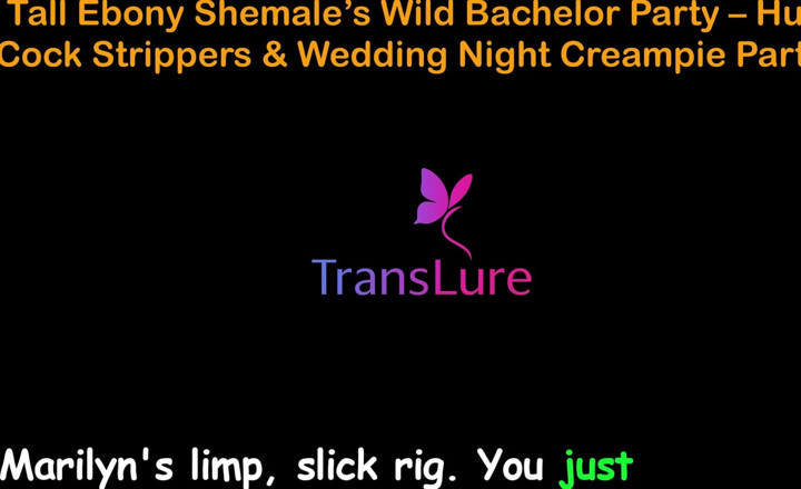 TransLure: Englische audio-sexgeschichte - große ebenholz-transe, wilde junggesellenparty - riesige schwanz-stripper &amp; hochzeitsnacht-creampie - 3