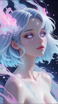 Estetică Ai Art: Portrete nud eterice în Neon Dreams