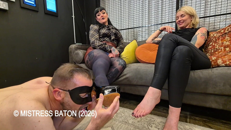 MistressBaton: Maraton de lins cu sclav cu dispozitiv de castitate