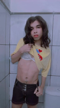 Carlezinha - Slutty Trans Woman Masturbating Cock with Desire, Moaning Like Whore