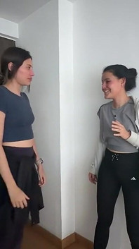 Hot Kisses Between Lesbians with Touching Until Orgasm