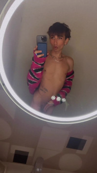 Femboy in Coffee Shop Public Bathroom