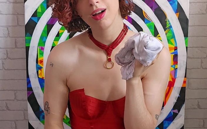 Melodyfluffington: Gorgeous Trans Woman Sniffs Panties and Jerks off