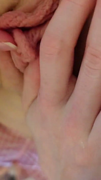 Poesje Met Grote Schaamlippen Spreiden Close-up