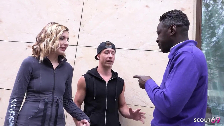 Full porn collection: Blonde Slutty Teen Elissen Fucked by Big Black Cock in...