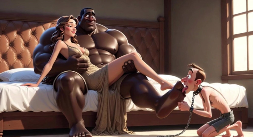 YOUR BEST FANTASY: Married Slave Licks Wife's Dirty Feet in Front of Her -...