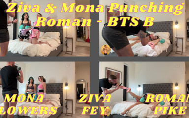 Roman Pike: Ziva Mona Punching Roman Bts B 4K