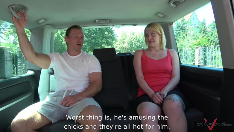 Take Van: Blonde whore isn't ashamed to spread her legs in front...