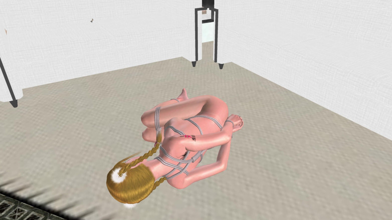 RenderLust: Büro-bananen-bondage: 3D-cartoon-mädchen gefesselt und mit spielzeug geleckt