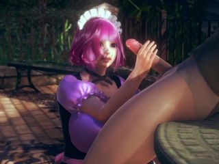 GameslooperSex: Кокоро покоївка мастурбує і кремпай - анімація