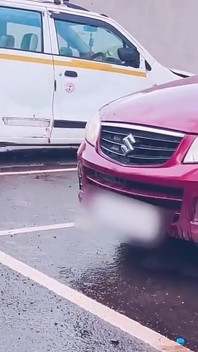 Stranger Car Tyre Squirt, Road Side Pussy Finger and Squirt and Ass Spank